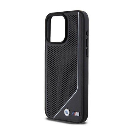 BMW Perforated Twisted Line MagSafe - Étui pour iPhone 15 Pro Max (noir)