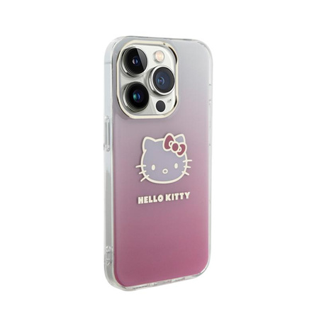 Hello Kitty IML Gradient Electrop Kitty Head - Hülle für iPhone 14 Pro (rosa)