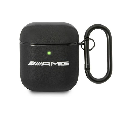 AMG Leather Big Logo - Pouzdro pro Apple AirPods (černé)