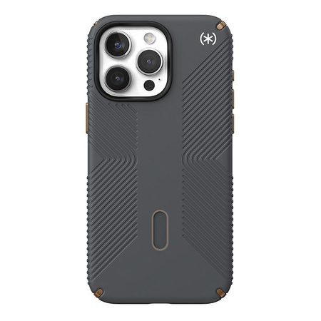 Speck Presidio2 Grip ClickLock & MagSafe - iPhone 15 Pro Max Tasche (Holzkohle Grau / Cool Bronze)