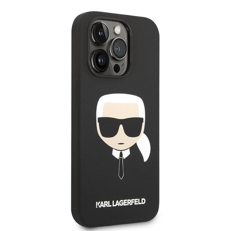 Karl Lagerfeld Silicone Iconic Karl`s Head MagSafe - iPhone 14 Pro Max Case (black)