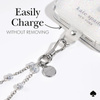 Kate Spade New York Universal Telefon Charm Wristlet - Universal Telefon Lanyard (Dazzle Chain Silver)