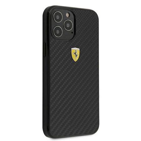 FERRARI On Track Carbon - Coque iPhone 12 / iPhone 12 Pro (noir)
