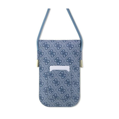 Guess 4G Metal Script Logo - Crossbody Bag for Phone (blue)