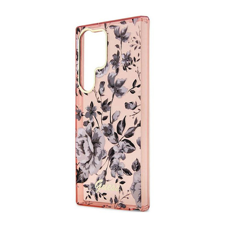 Guess Flower Collection - Hülle für Samsung Galaxy S23 Ultra (Pink)