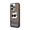 Karl Lagerfeld Liquid Glitter NFT Choupette Head - Hülle für iPhone 14 Pro Max (Schwarz)
