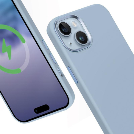 Crong Color Cover LUX Magnetic - iPhone 15 Plus MagSafe Case (Blue)