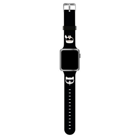 Karl Lagerfeld Silicone Karl & Choupette Heads - Strap for Apple Watch 38/40/41 mm (black)