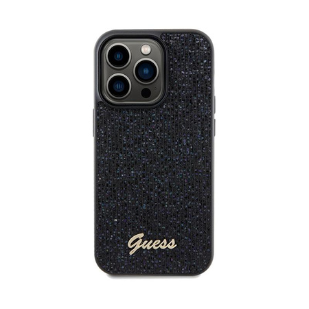 Guess Disco Metal Script - iPhone 14 Pro tok (fekete)