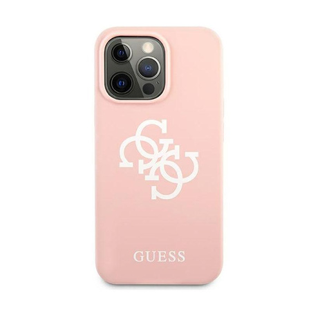 Guess Silicone 4G Big Logo - Coque iPhone 13 Pro Max (rose)