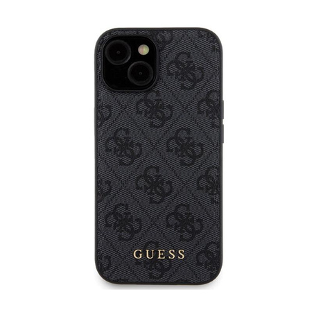 Guess Bundle Pack MagSafe 4G Metal Gold Logo - Etui + Power Bank 5000mAh MagSafe iPhone 15 (noir)