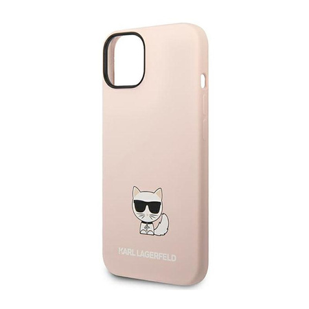 Karl Lagerfeld Choupette Body - pouzdro pro iPhone 14 (světle růžové)