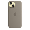 Apple Silikonhülle - Silikonhülle mit MagSafe für iPhone 15 (Aschbraun)