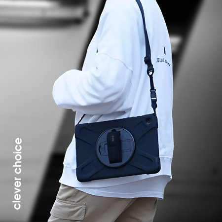 Crong Defender Plus - Páncélozott tok iPad 11" A16 (2025) / 10.9" (2022) (fekete) iPad 11" A16 (2025) / 10.9" (2022) (fekete) számára