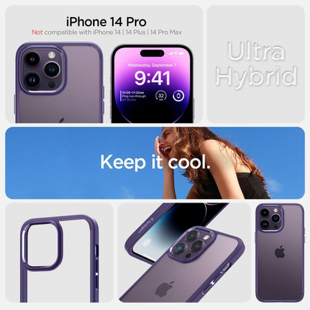 Spigen Ultra Hybrid - Case for iPhone 14 Pro (Purple)