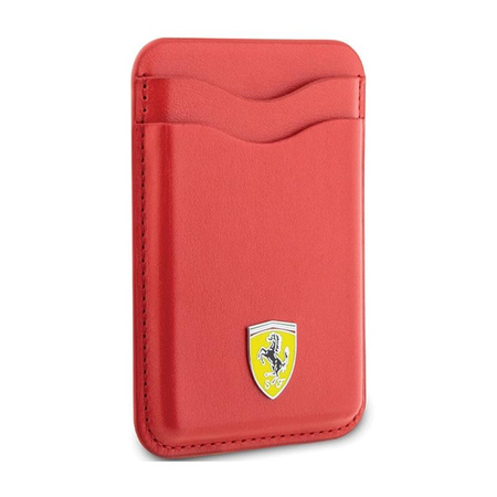 Ferrari Wallet Cardslot MagSafe Leather 2023 - Magnetická peněženka (červená)