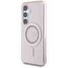 Guess Rhinestones Printed Classic Logo MagSafe - Hülle für Samsung Galaxy S25 (rosa)
