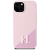 Karl Lagerfeld Silicone Shadow Metal Initial MagSafe - Hülle für iPhone 15 (rosa)