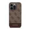 Guess 4G Bottom Stripe Metal Logo Collection - iPhone 15 Pro Case (brown)