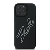 Karl Lagerfeld 3D Rubber Bicolor Signature - Hülle für iPhone 16 Pro (schwarz)