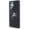 Karl Lagerfeld Silicone Double Heads And Circle MagSafe - Case for Samsung Galaxy S25 Ultra (Black)