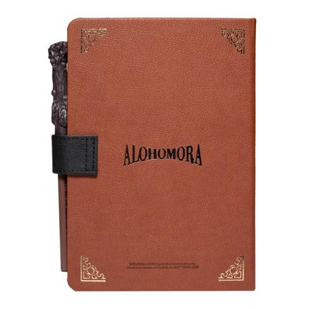 Harry Potter - Bloc-notes / carnet de notes A5 avec stylo en forme de baguette magique