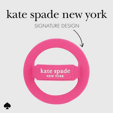 Kate Spade New York Magnetic Loop Grip - MagSafe Finger Holder (Pom Pom Pink)