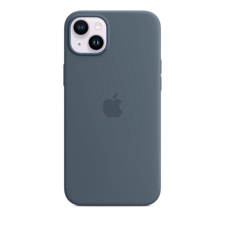 Apple Silicone Case - Silikonowe etui z MagSafe do iPhone 14 Plus (sztormowy błękit)