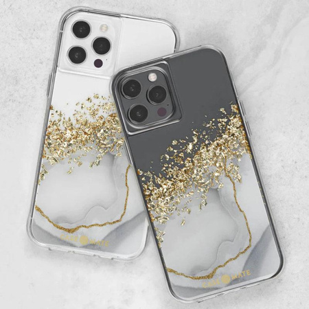 Case-Mate Karat - iPhone 13 Pro case decorated with gold (Marble)