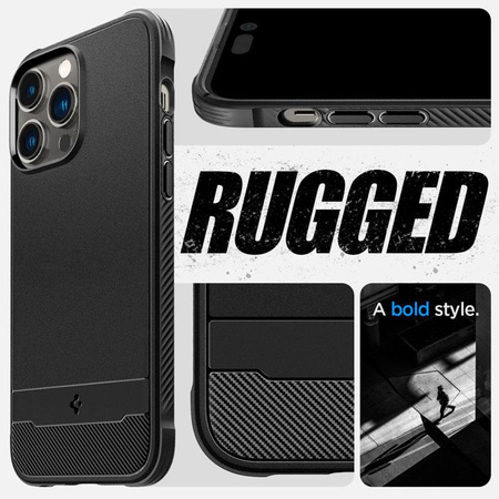 Spigen Rugged Armor MagSafe - Gehäuse für iPhone 14 Pro (Schwarz)