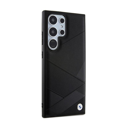 BMW Signature Leder Kreuzungslinien-Muster - Samsung Galaxy S24 Ultra Tasche (schwarz)