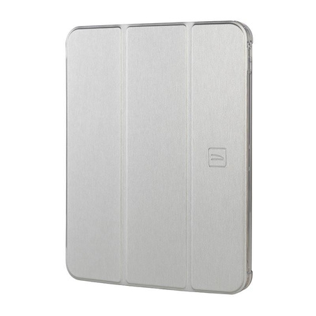 Tucano Satin Case - Tasche für iPad 11" (2025) / iPad 10.9" (2022) mit Magnet & Standfuß mit Apple Pencil Halter (silber)