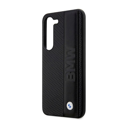 BMW Leather Textured & Stripe - Case for Samsung Galaxy S23+ (Black)
