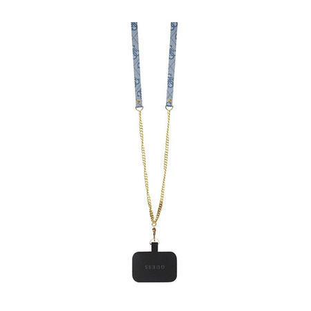 Guess Crossbody 4G fém logóval - iPhone 15 tok (kék)
