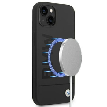 BMW Silicone Signature Logo Magsafe - iPhone 14 Case (noir)