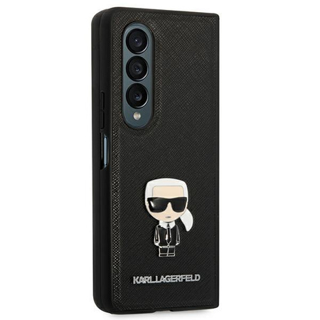 Karl Lagerfeld Saffiano Ikonik - Pouzdro Samsung Galaxy Z Fold 4 (černé)