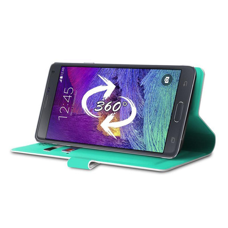 PURO Uniwallet Bi-Color - Univerzální pouzdro otočné o 360° s přihrádkami na karty, velikost XXL (bílá)