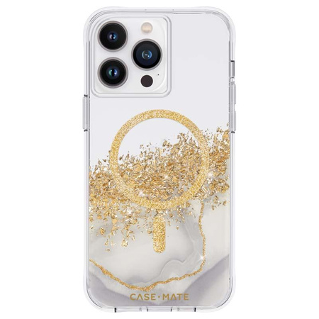 Case-Mate Karat MagSafe - Coque pour iPhone 14 Pro Max décorée avec de l'or (Marbre)