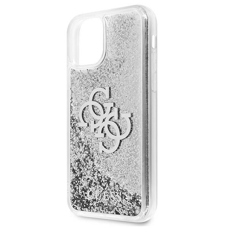 Guess Liquid Glitter 4G Big Logo - iPhone 11 Case (silver)