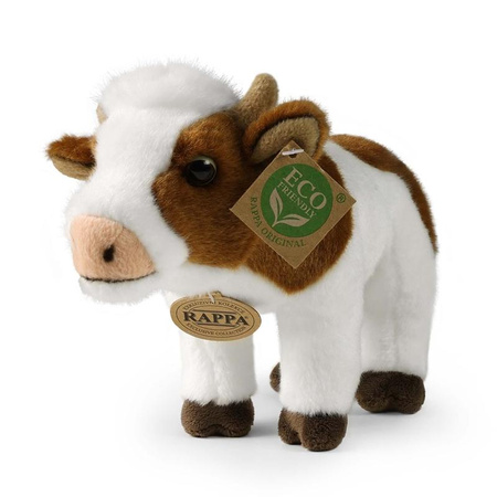 Rappa - Mascotte en peluche réaliste Vache 23 cm Respect de l'environnement