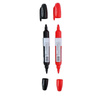 Topwrite - Set of double dry erase board markers 2 pcs. (black/red)