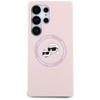 Karl Lagerfeld Silikon Doppelköpfe und Kreis MagSafe - Samsung Galaxy S25 Ultra Case (rosa)
