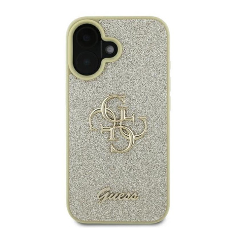 Coque Guess Fixed Glitter Big 4G - iPhone 16 Plus Case (Gold)