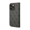 Guess 4G fém kamera körvonalazott könyvtípusú tok - iPhone 14 Pro tok (fekete)