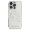 Karl Lagerfeld IML Rhinestones Karl Head - Coque pour iPhone 16 Pro Max (Transparent)