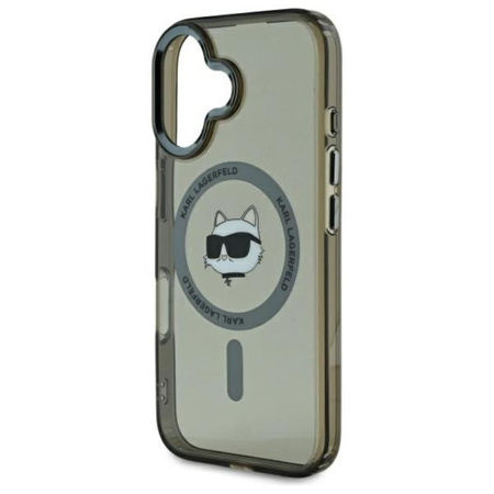 Karl Lagerfeld IML Metal Choupette Head MagSafe - iPhone 16 Case (black)