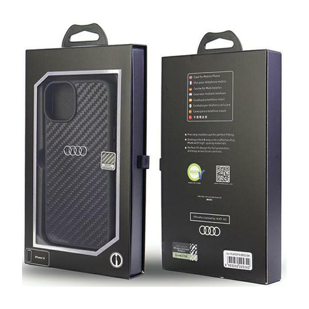 Audi Carbon Fiber - iPhone 14 Tasche (Schwarz)