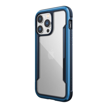 X-Doria Raptic Shield - Aluminiumgehäuse für iPhone 14 Pro Max (Falltest 3m) (Marineblau)