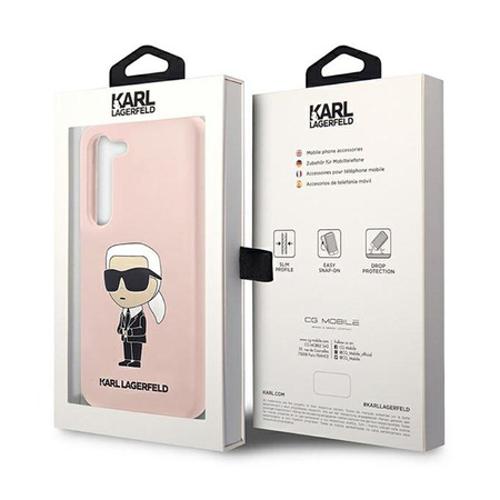 Karl Lagerfeld Silicone NFT Ikonik - Hülle für Samsung Galaxy S23+ (Pink)