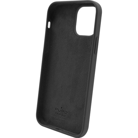 PURO ICON Cover - iPhone 12 Pro Max Case with Antimicrobial Protection (black)